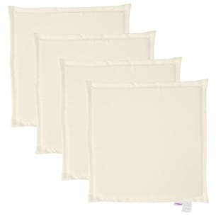 Градински подложки за седалка 4 бр кремав 45x45x2 см квадратни 2