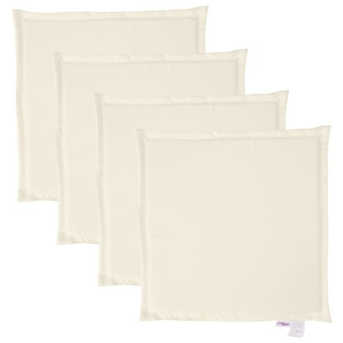 Градински подложки за седалка 4 бр кремав 45x45x2 см квадратни