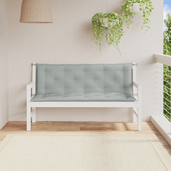 Възглавници за градински пейки 2 бр меланж сив 150x50x7 см