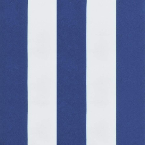 Възглавници за градински стол 2 бр синьо и бяло 50x50x4 см плат