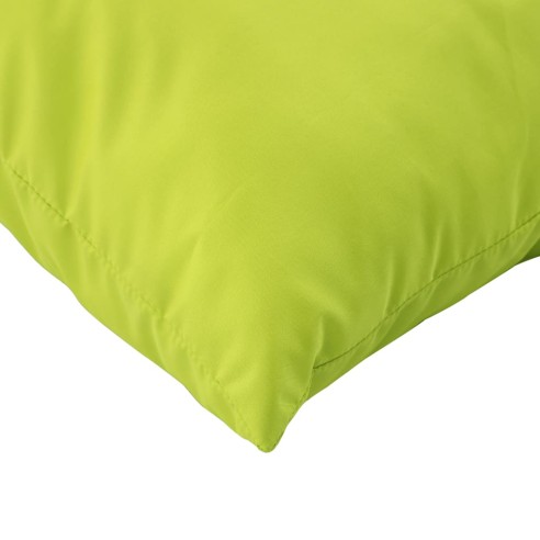 Палетни възглавници, 3 бр, яркозелени, текстил