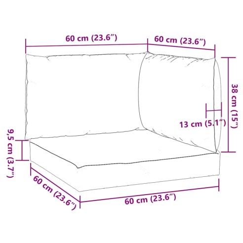 Палетни възглавници, 3 бр, зелени, Оксфорд плат
