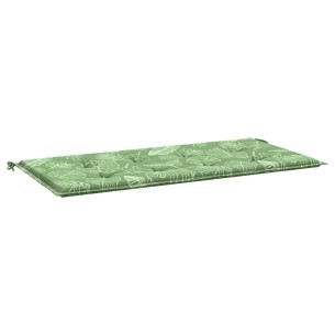 Възглавница за градинска пейка с листа 120x50x4 см оксфорд плат 2