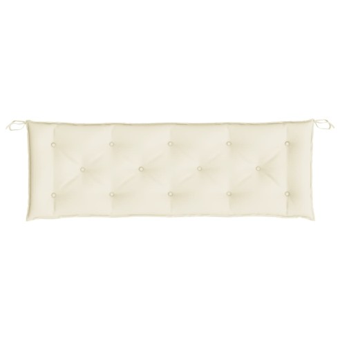 Възглавница за градинска пейка кремава 150x50x7 см оксфорд плат