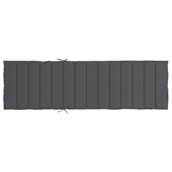 Шалте за шезлонг, антрацит, 200x60x3 см, Оксфорд плат