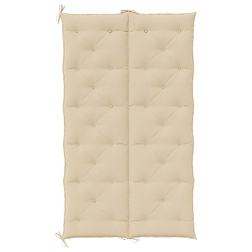 Възглавница за градинска пейка бежова 180x(50+50)x7 см оксфорд