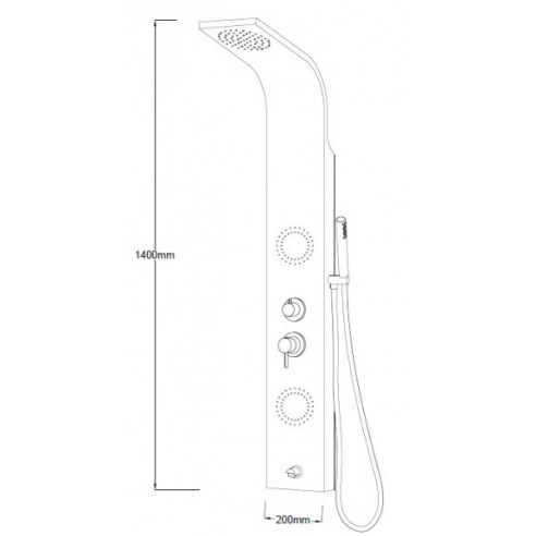 Алуминиев хидромасажен панел "кели"  icsh 3618 - 3