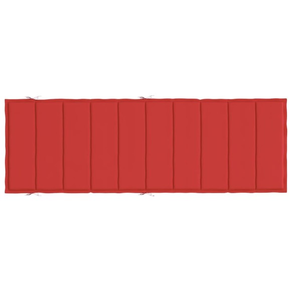 Шалте за шезлонг, червено, 186x58x4 см, Оксфорд плат