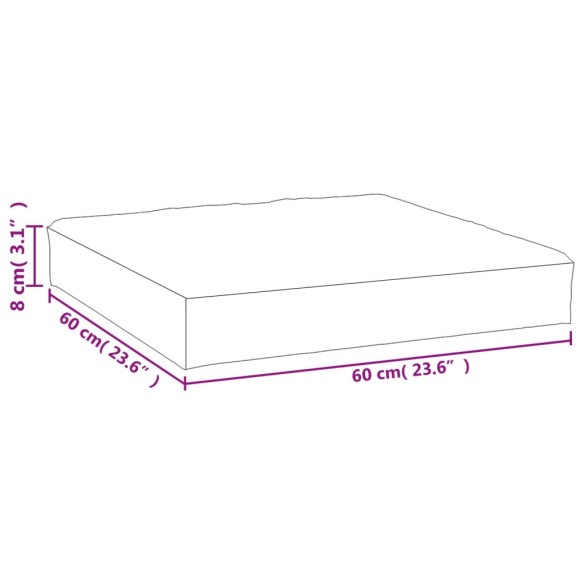 Палетна възглавница на листа 60x60x8 см Оксфорд плат