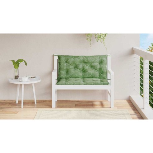 Възглавници за градински пейки 2 бр на листа 100x50x7 см плат