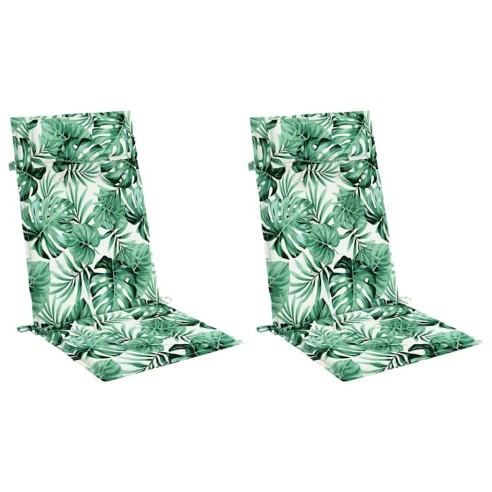 Възглавници за столове с облегалка 2 бр на листа Оксфорд плат