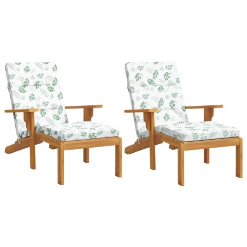 Възглавници за столове с облегалка 2 бр на листа Оксфорд плат