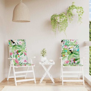 Възглавници за столове с облегалки 2 бр шарени Оксфорд плат