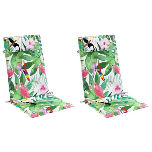 Възглавници за столове с облегалки 2 бр шарени Оксфорд плат