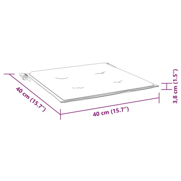 Възглавници за столове 2 бр многоцветни 40x40x4 см плат