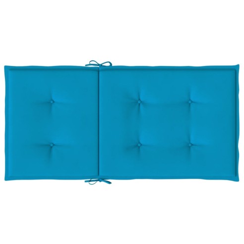 Възглавници за столове 2 бр сини 100x50x3 см Оксфорд плат