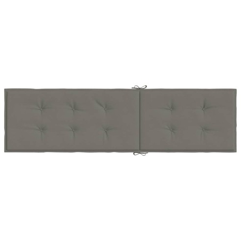 Възглавница за стол шезлонг меланж тъмносива (75+105) x 50 x 4 см