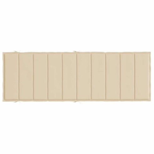 Шалте за шезлонг, бежово, 186x58x4 см, Оксфорд плат