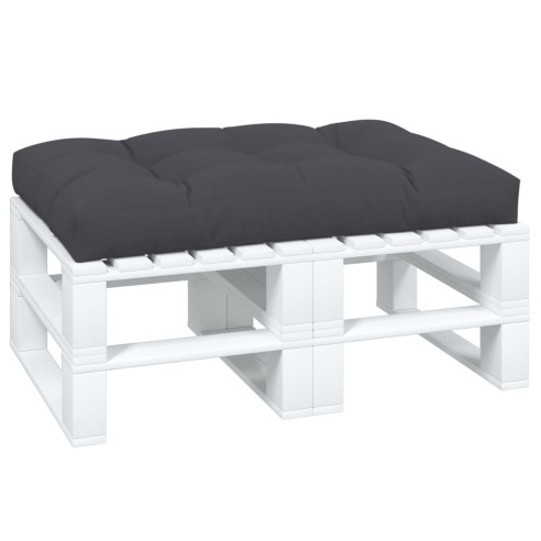 Палетна възглавница, антрацит, 120x80x12 см, текстил