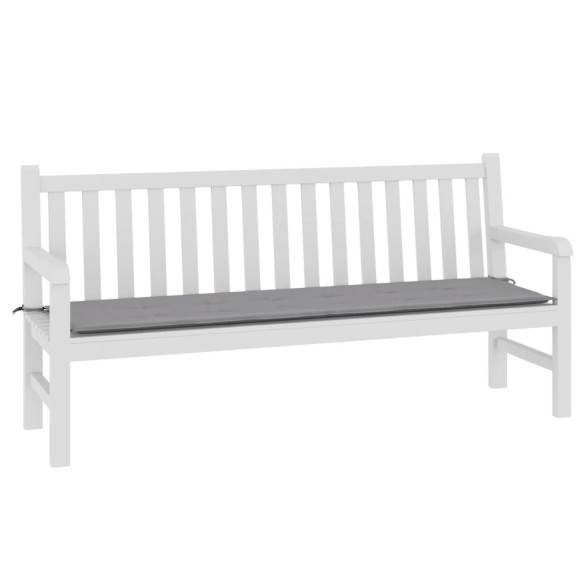 Възглавница за градинска пейка сива 180x50x3 см оксфорд плат