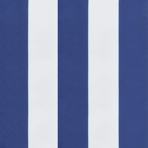 Възглавници за външни пейки 2 бр синьо-бели 150x50x7 см плат