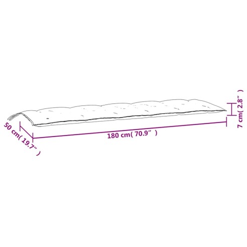 Възглавници за градинска пейка 2бр синьо-бяло райе Оксфорд плат