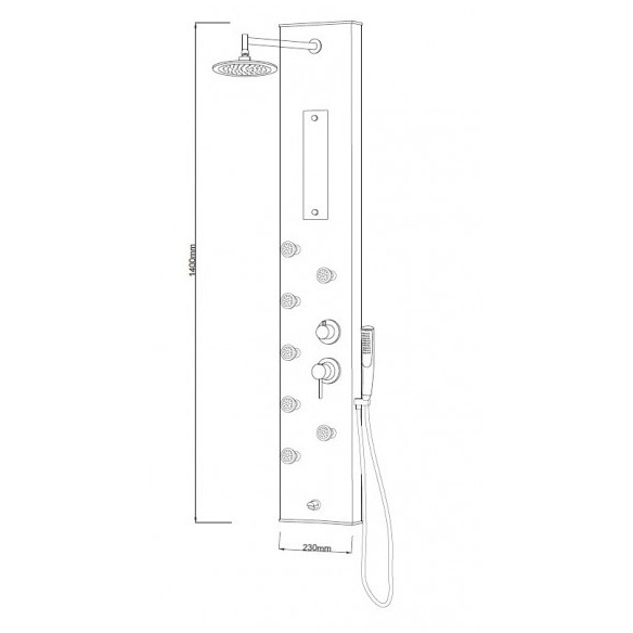 Хидромасажен панел "дилея" white icsh 3014 - 2