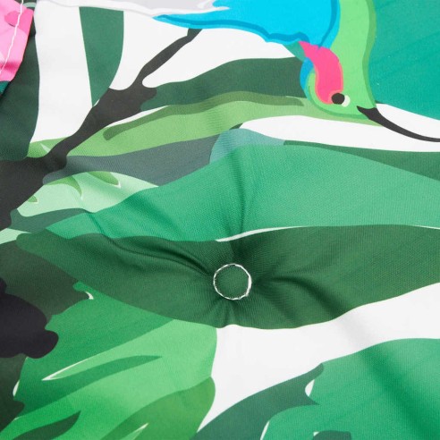 Възглавница за градинска пейка шарена 100x50x4 см оксфорд плат