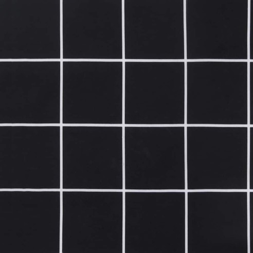 Възглавница за пейка черно каре 120x50x4 см оксфорд плат