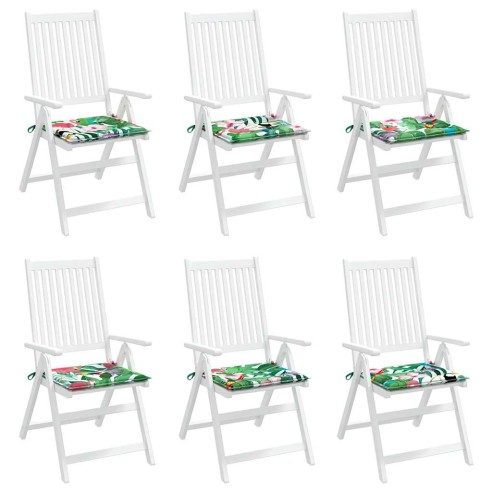 Възглавници за градински столове 2 бр шарени 40x40x4 см плат