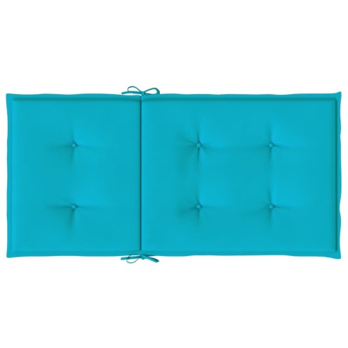 Възглавници за столове с ниски облегалки 2 бр тюркоаз текстил