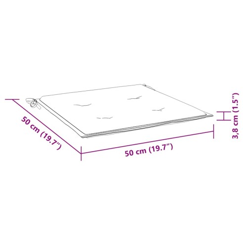 Възглавници за столове 2 бр черни 50x50x4 см Оксфорд плат