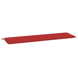 Възглавница за градинска пейка червена 180x50x3 см оксфорд плат 2