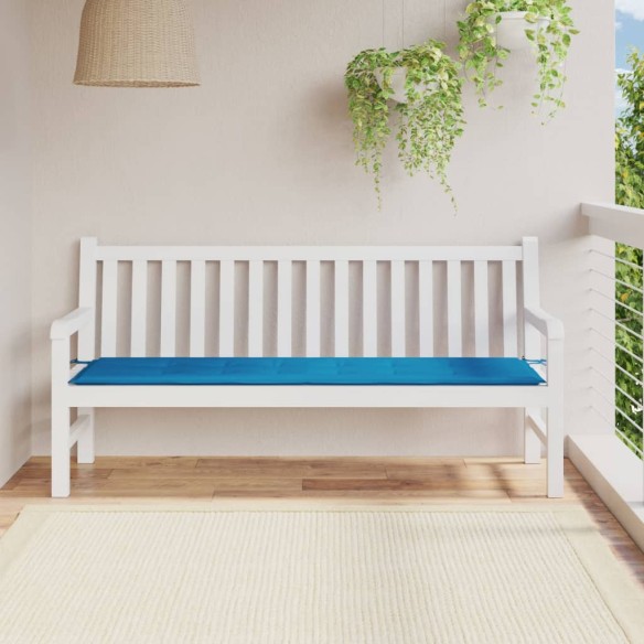 Възглавница за градинска пейка синя 180x50x3 см оксфорд плат