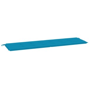 Възглавница за градинска пейка синя 180x50x3 см оксфорд плат 2