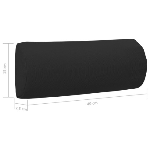 Облегалка за глава за шезлонг, черна, 40x7,5x15 см, textilene