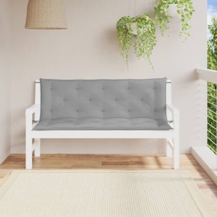 Възглавници за градински пейки 2 бр Сиво 150x50x7 см плат
