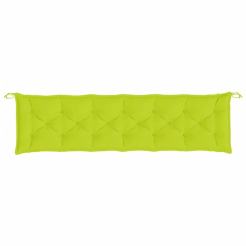 Възглавница за пейка яркозелена 200x50x7 см оксфорд плат