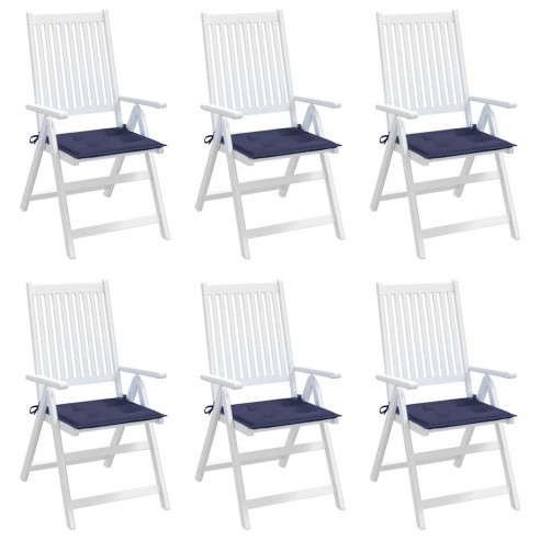 Палетни възглавници, 6 бр, нейви сини, 40x40x4 см, Оксфорд плат