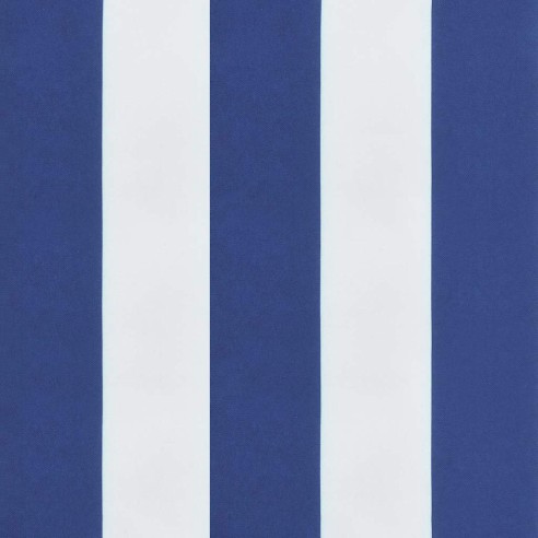 Възглавници за външни пейки 2 бр синьо-бели 120x50x7 см плат