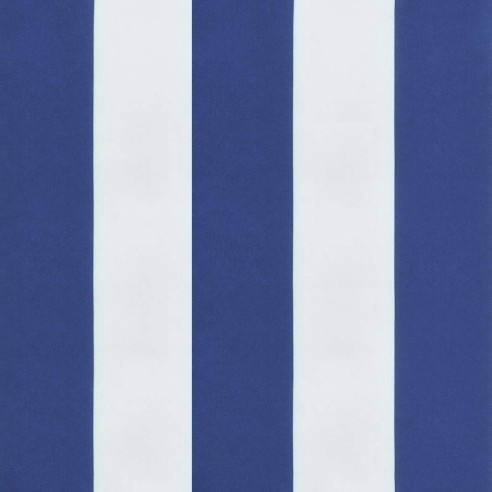 Възглавница за пейка синьо и бяло райе 120x50x4 см оксфорд плат