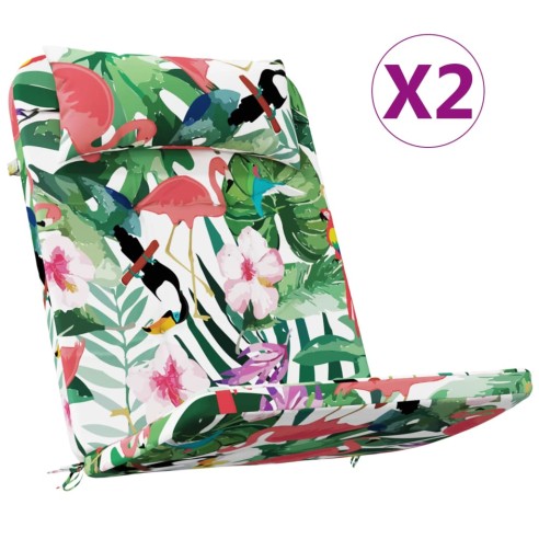 Възглавници за столове Адирондак, 2 бр, шарени, Оксфорд плат