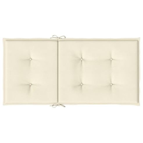 Възглавници за столове 2 бр кремави 100x50x3 см Оксфорд плат