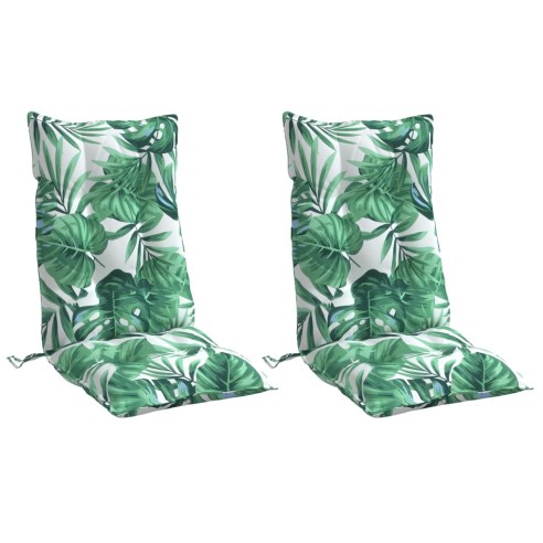 Възглавници за столове с облегалка 2 бр на листа Оксфорд плат