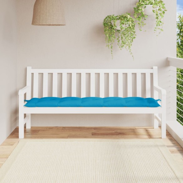 Възглавница за пейка светлосиня 180x50x7 см оксфорд плат
