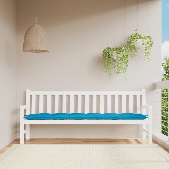 Възглавница за пейка светлосиня 200x50x7 см оксфорд плат