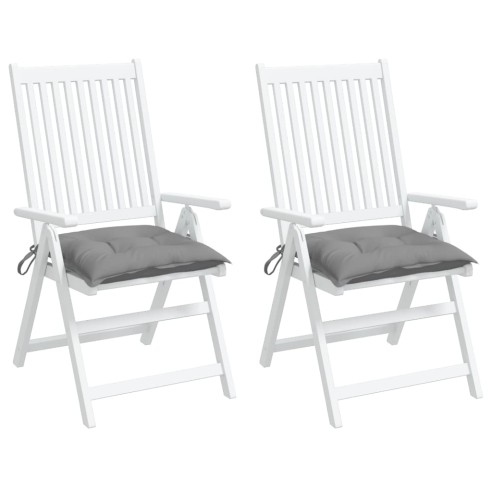 Възглавници за столове 2 бр сиви 40x40x7 см Оксфорд плат