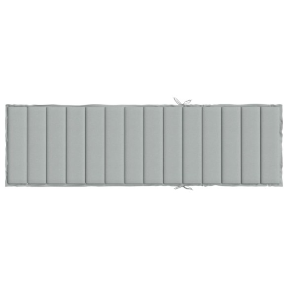 Шалте за шезлонг, меланж светлосиво, 200x60x4 см, плат