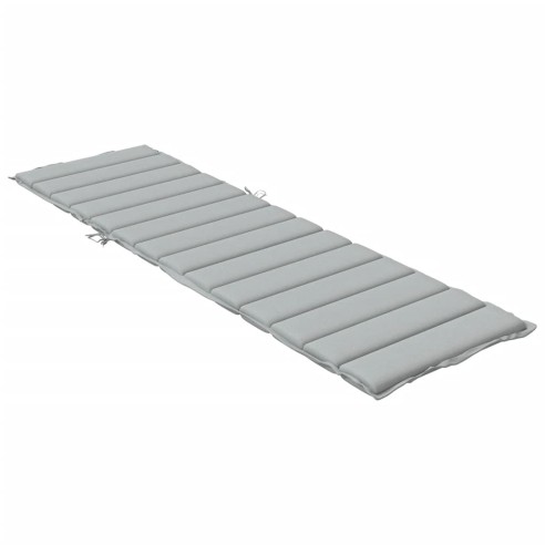 Шалте за шезлонг, меланж светлосиво, 200x50x4 см, плат