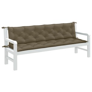 Възглавници за градински пейки 2 бр таупе 200x50x7 см плат